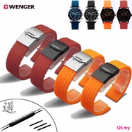 ⊙Suitable For Weige Watch Strap Lightweight Sweatproof Waterproof Men Women wenger Silicone Rubber 2