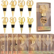 Birthday Wine Stopper Party Favors, Suitable For 15th, 18th, 21st, 25th, 30th, 40th, 50th, 60th, 65t