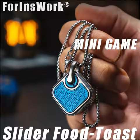 01EDC Slider Food-Toast Mini Game Mini Pendant Mechanically Dense Track Push Slider EDC Gadgets Offi