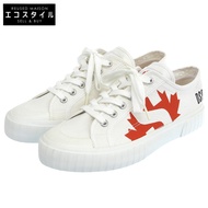 Dsquared2 Low-Top Sneakers, Like New, Men's Shoes, White/ RED 42 (EU) S8113DW-A00 [Used]