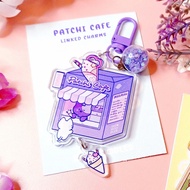 Shop series linked charms / keychains - patchi cafe, grade B