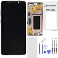 [Sunrise Gold Frame] for Samsung Galaxy S9 AMOLED LCD Digitizer Screen Touch Assembly Display Replacement Part 5.8 inch by speedygadget