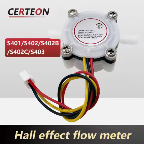 YFS401 YF‑S402 S402B S402C S403 Flow Sensor DC3.5‑24V 0.5‑30L/min G1/4 G3/8 G3/4 Hall Inline Meter f