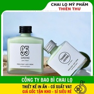 [COMBO of 3 PCS] Glass Bottles 100ml 200ml 250ml Flat Shoulder Horizontal Aluminum Cap for Drinks, J