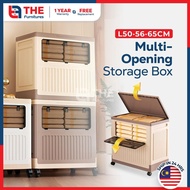 THE L50-65cm Multipurpose Storage Box Foldable Storage Cabinet Top Flip Storage Organizer