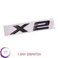 X2 LETTERING REAR BOOT LID TRUNK BADGE EMBLEM FOR BMW XDRIVE SERIES, MATT BLACK