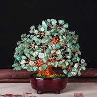 Bonsai Style Mini Office Feng Shui Crystal Money Tree Living Room Home Good Luck Gift For Wealth Colorful Table Decoration
