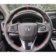 Honda Civic CR-V BR-V HR-V City Jazz Accord Alcantara Suede Leather Car Steering Wrap Cover DIY Sewi