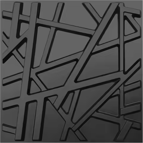 33 Pack 3D Wall Panels for Interior Wall Decor, 11.8''x11.8'' Black Accent Textured Wall Panels, Wal
