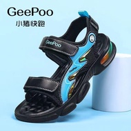 Piglet Running Boys Sandals 2024 Summer Sports Anti-slip Middle Big Children Students Casual Open-to