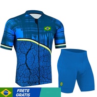 IN SALE [promotion] BRAZIL Team Cycling Jersey Set Men Short Sleeve MTB Sports Clothing Bicycle Team Jersey