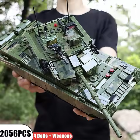 Military RC 99A Main Battle Tank Building Blocks M1A2 Leopard 2 Tank Bricks Model WW2 Soldier Toys F