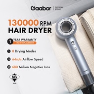 Gaabar 1400W High-Speed Hair Dryer 130K RPM Brushless Motor Lightweight Portable HD-M01