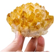 Kluster Kristal Citrine - Pembentukan Kristal Kuarsa Besar - Kristal Kuning Besar untuk Tenaga Posit