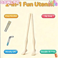 MKOFONU 1pair Foot Shape Chopsticks, 22cm Lightweight Toe-Shaped Chopsticks, Funny With Straw Soles 