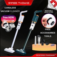 Swiss Thomas Cordless Vacuum Cleaner Portable with Mop Pad Rechargeable Wireless Tanpa Wayar