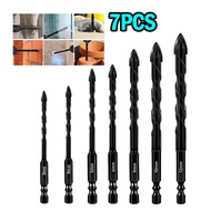 7Pcs Carbide Glass Tile Drill tile mosaic Bit Set Ceramic Wall Plastic Wood concrete Hole Opener Pow