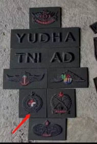 FULL SET Atribut Papan Nama TNI AD (PDLPDLO) diperkeras