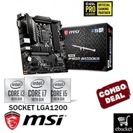 MSI B460M BAZOOKA INTEL B460 LGA1200 MOTHERBOARD + INTEL 10TH GEN CPU COMBO PROMO