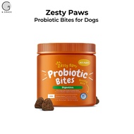 Zesty Paws Digestive Health Probiotic Bites for Dogs - Gut Flora, Digestive &amp; Bowel Support - 90 Soft Chews Chicken Flav