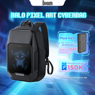 Balo DIVOOM Cyberbag 64x64 pixel có hiển thị màn hình LED ngăn chứa Laptop 15inch - Hàng chính hãng