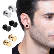 2PCS Stainless Steel Barbell Stud Earring For Men Women Earrings For Men Stud Punk Gothic Fake Ear G