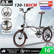 16 Inch 7-Speed Fold Bicycle Ultralight Portable Adult City Commuter ChroMo Frame Small-Brompton Sty
