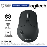 LOGITECH M720 TRIATHLON DUAL MODE WIRELESS MOUSE WITH BLUETOOTH + USB UNIFYING RECEIVER 8 BUTTONS LO