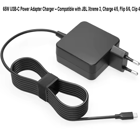 65W USB-C Charger for JBL Xtreme 3,JB Go 3,Go 3 Eco,JB Clip 4 5,JB Clip 4 Eco,JB Charge 4 5,Flip 5 6