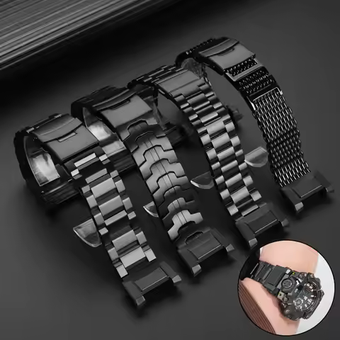 Metal Watch Strap Black For Casio G-SHOCK Mudmaster series GWG-B1000 The Third Generation Modified S