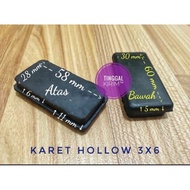 Solid 3x6 Hollow Leg Rubber, 3x6 Hollow, 30x60 Hollow