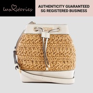 PRE-ORDER GUESS Liguria Crochet Straw Bucket Bag WG869604