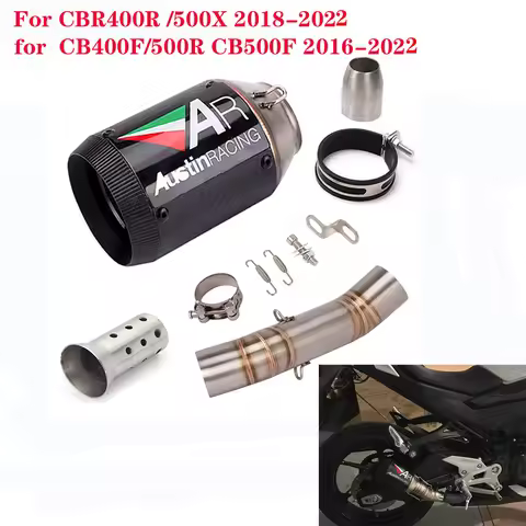 Motorcycle exhaust pipe for Honda CBR400R CB500X 2018-2022 CB400X CBR500R CB500F 2016-2022 Modified 