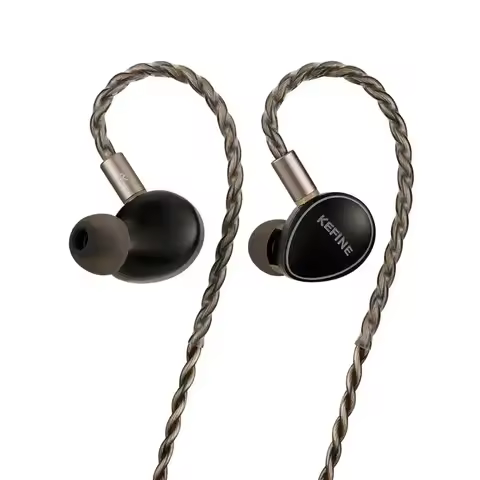 KEFINE Quatio In-Ear Earphones 2DD+2BA Hybrid Drivers with Replaceable Tuning Nozzles 3.5mm+4.4mm Ca