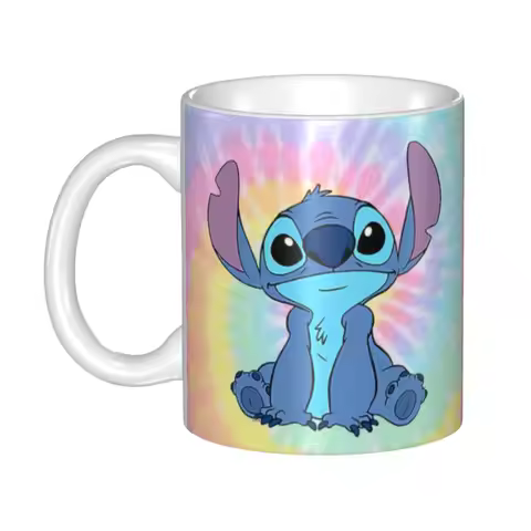DIY Colorfull Stitch Poster Ceramic Mug Personalized Coffee Cup Creative Present