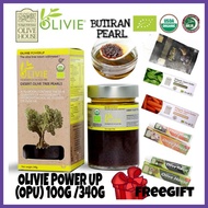 🔥OLIVE OIL OLIVIE POWER UP 100G/340G🔥BUTIRAN PEARL CAMPURAN POKOK , BUAH ZAITUN DAN DAUN ZAITUN💥