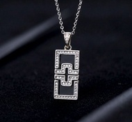 墨翠翡翠平安無事牌項鍊 925純銀 | 天然緬甸玉A貨翡翠 | 送禮