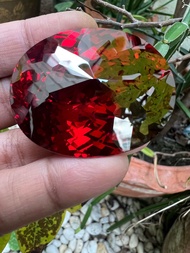 RED DIAMOND เพชรรัสเซีย เพชร CZ 450 กะรัต(CARATS) พลอย ขนาด 33x47 มิล ( MM)1 Pcs( 1 เม็ด)