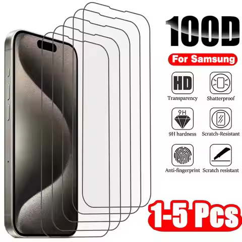 1-5Pcs Tempered Glass For Samsung S25 Ultra S24 FE S23 S22 S21 S20 S10e Note 20 J4 J6 J7 J8 M52 M51 
