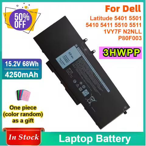 3HWPP Laptop Battery for Dell Precision 3541 3550 3551 for Dell Latitude 5401 5501 5410 5411 5510 55