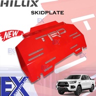 Toyota Hilux Revo / Conquest 2016-2023 TRD logo Metallic Hard Steel Textured Skid plate Under engine