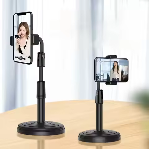 Mobile Phone Bracket With Anti-Slip Base Handsfree Movie Watching Stand For Home Office Live Stream 