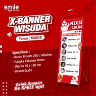 X BANNER WISUDA MIXUE 60x160 GRATIS DESAIN