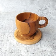 ARUTALA SET- Cup natural Coaster/ Wooden Cup/ Cup Coaster