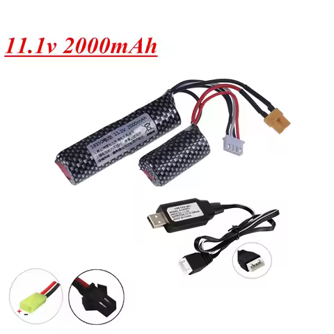 18350 11.1v Battery 3S 11.1v 2000mAh 25C Li-ion battery /USB charger for Electric water Gel Ball Bla