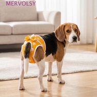 MERVOLSY Dogs Diaper, Breathable Adjustable Dog Sanitary Panties, Dog Shorts Pants Washable Dog Paw 