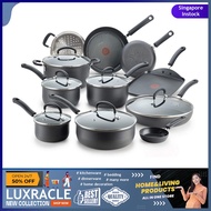 [sg stock] T-fal Tefal 17pcs Ultimate Hard Anodized Titanium Nonstick Thermo-Spot Heat Indicator Cookware set oven safe