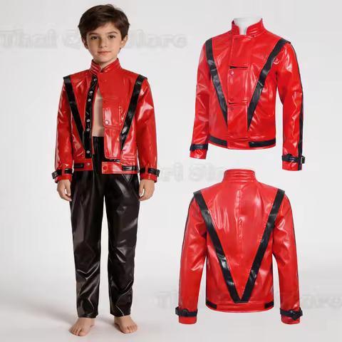 Men's Cosplay Jacket For Michael Jackson Impersonator Halloween Xmas Party Male Top Coat Michael Jac