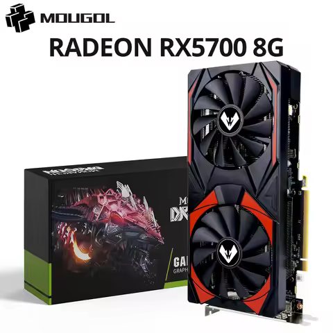 MOUGOL NEW AMD Radeon RX5700 8GB Graphics Card GDDR6 Memory PCIE4.0x16 DPx3 256Bit Gaming Video Card