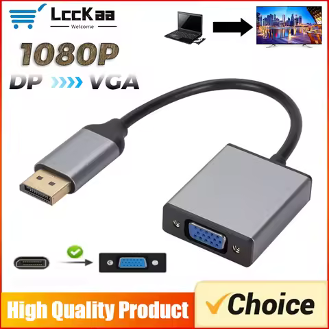 1080P DisplayPort To VGA Adapter Converter Display Port Cable Male To Female DP To VGA for PC Comput